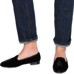 Lauren Ralph Lauren Collena Embroidered Sink Velvet Loafer Ballet Flats Size 6